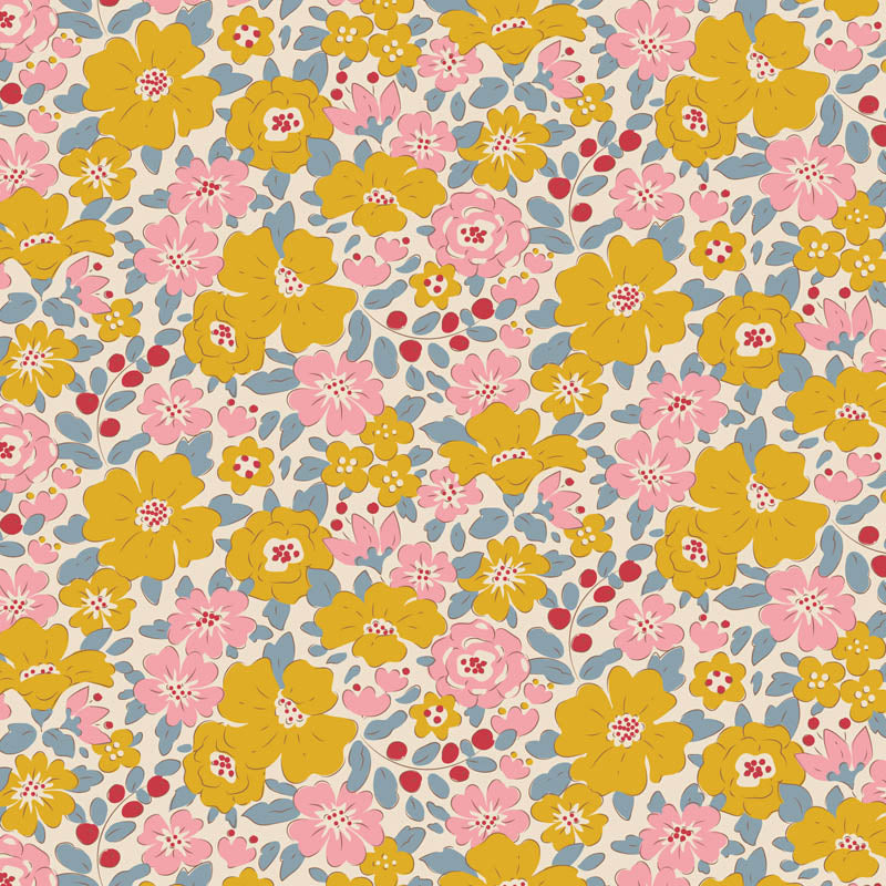 Tilda Creating Memories Spring 5 Fat Eighths cotton quilt fabric - Pack C