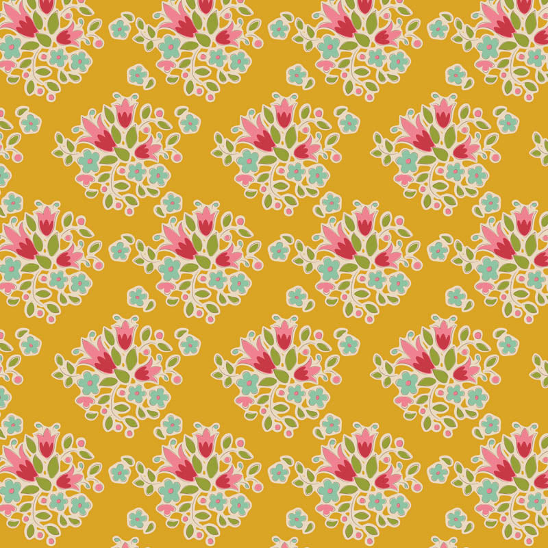 Tilda Creating Memories Spring 5 Fat Eighths cotton quilt fabric - Pack C