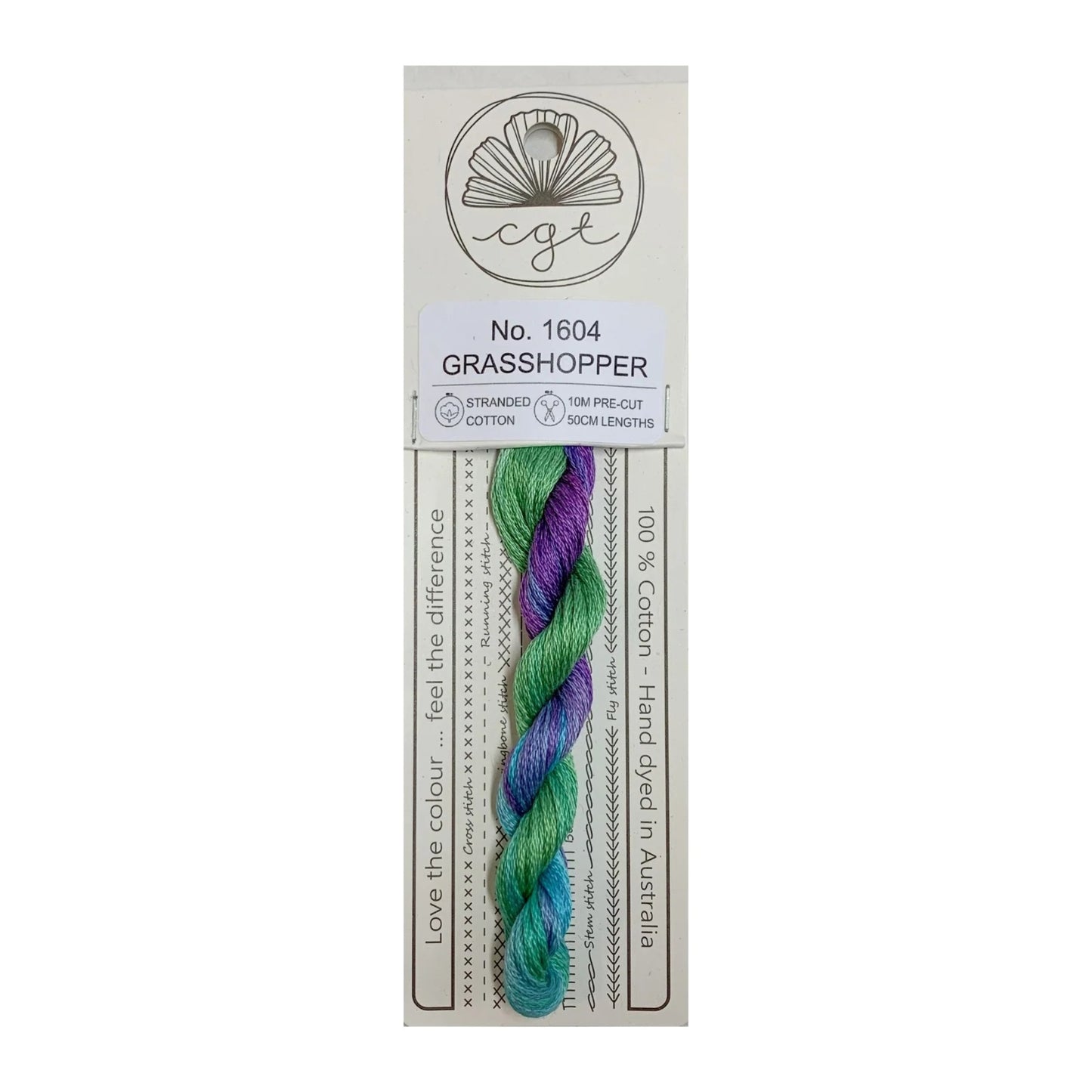 Embroidery Threads - Various Blue/Green shades Stranded Cottage Garden Thread