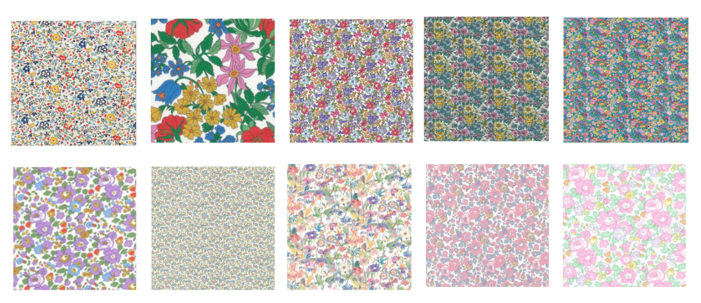 Liberty Tana lawn 20, 5" x 6" - 12cm x 15cm cotton fabric Pack 3A