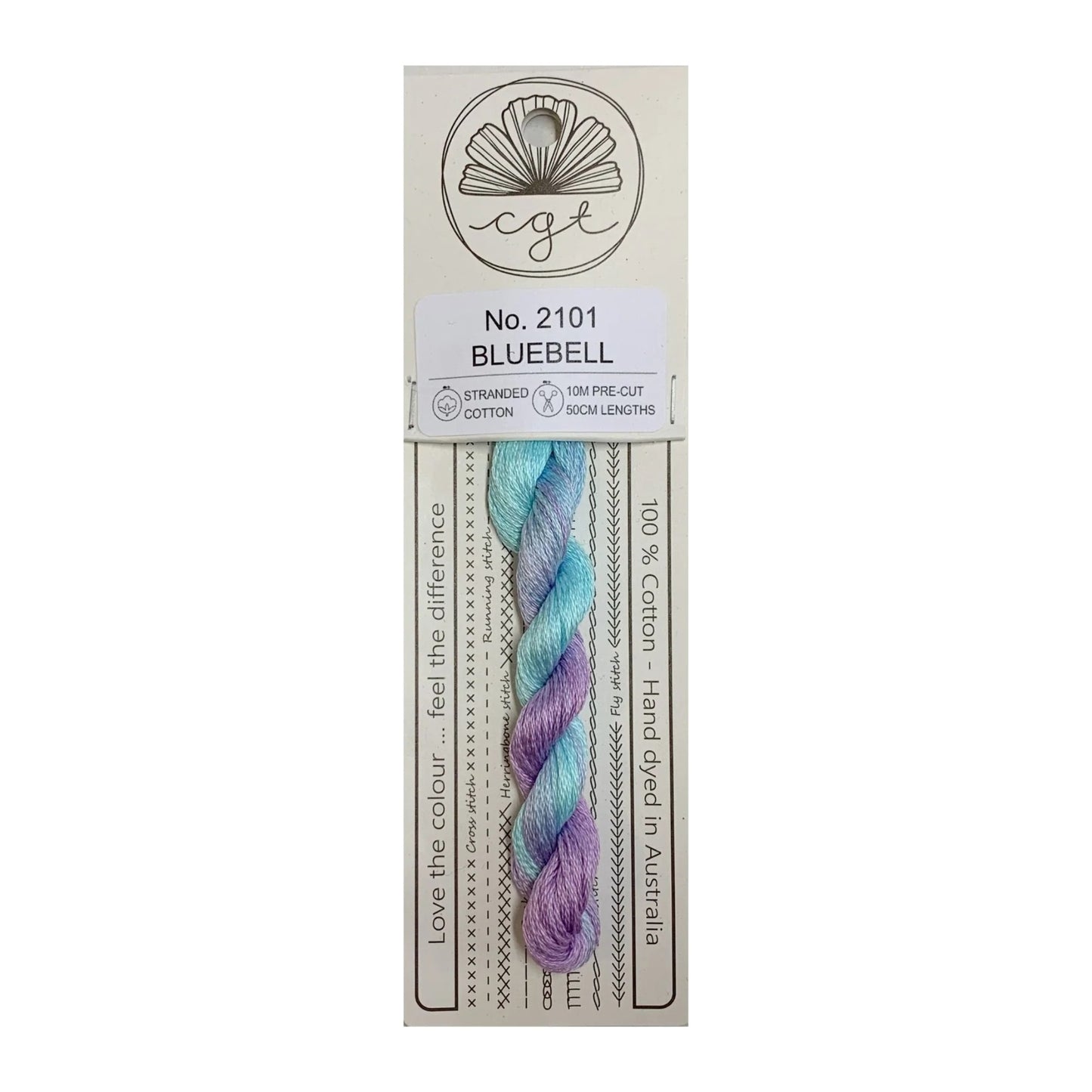 Embroidery Threads - Various Blue/Green shades Stranded Cottage Garden Thread