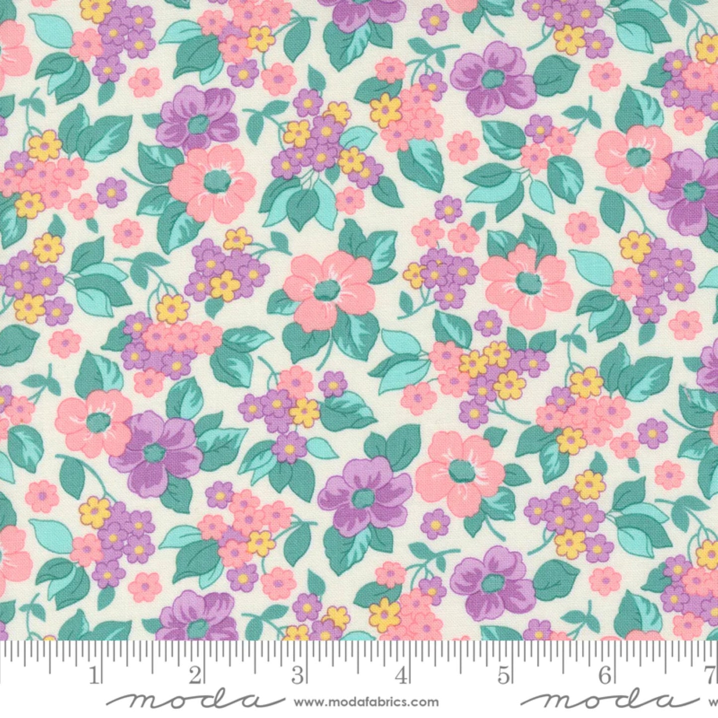 Moda 30s Playtime 5 Fat 16ths 25cm x 26cm (10 x 10.5") cotton quilt fabric Lilac