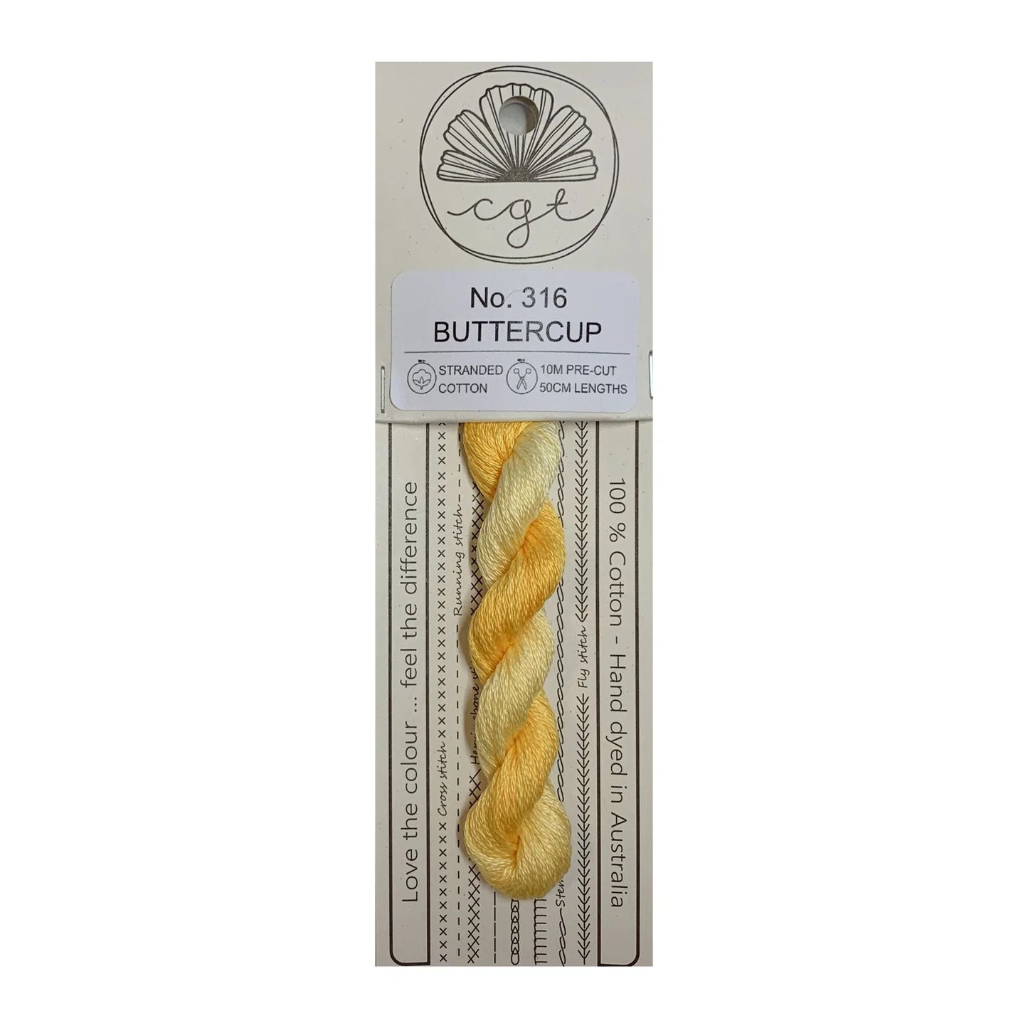 Embroidery Threads - Yellow shades Stranded Cottage Garden Thread