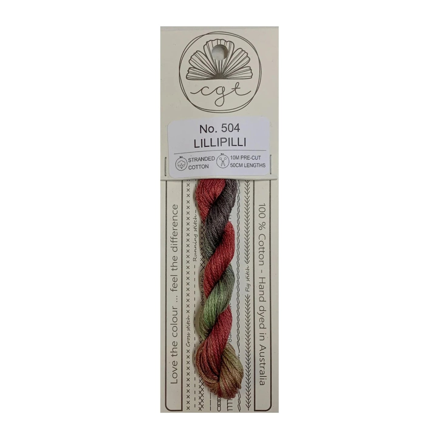 Embroidery Threads - Red/Brown shades Stranded Cottage Garden Thread
