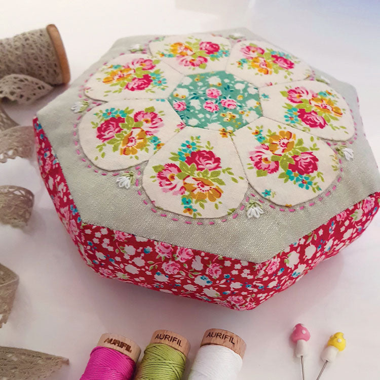 Blossom pincushion English Paper Piecing Creative Card Lilabelle Lane pattern