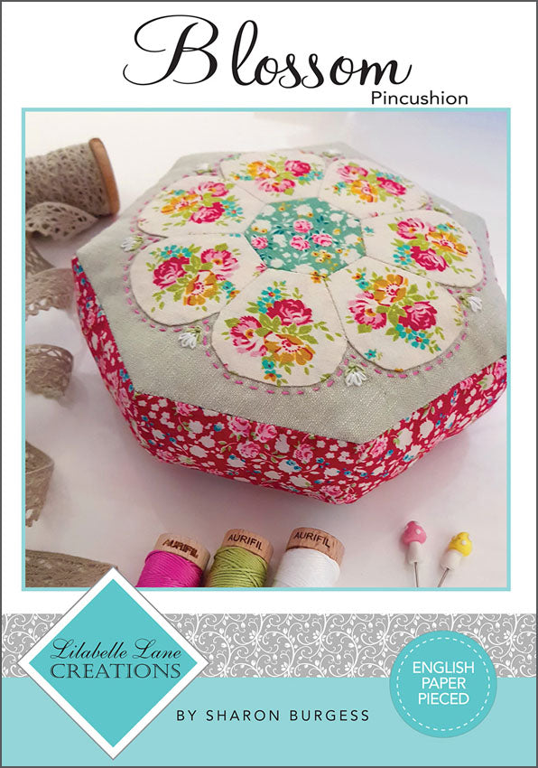 Blossom pincushion English Paper Piecing Creative Card Lilabelle Lane pattern