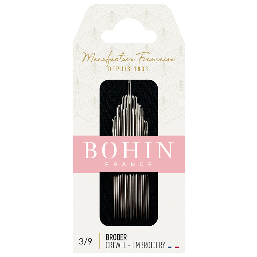 Bohin Embroidery Needles assorted size 3/9 - 15 needles