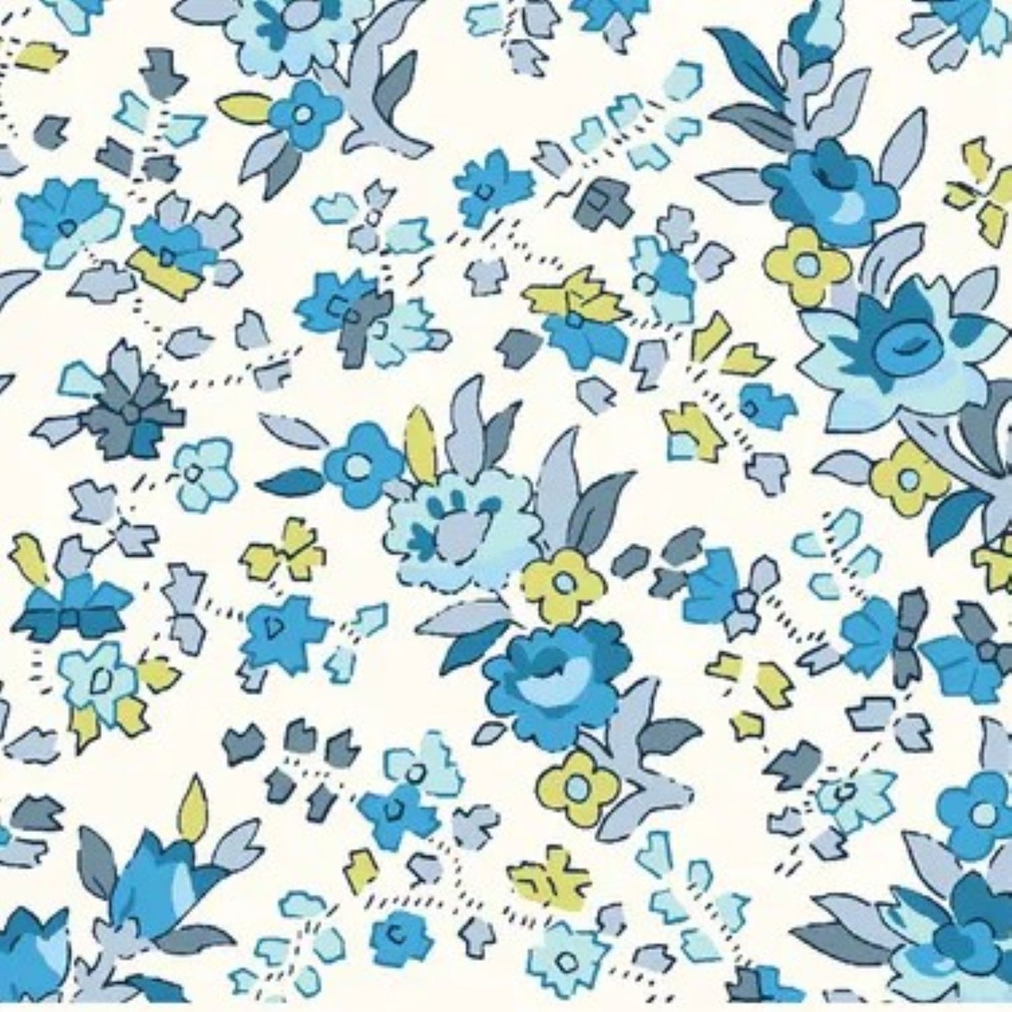 Liberty Tana Lawn Fat Eighth Christobel Rose C cotton fabric