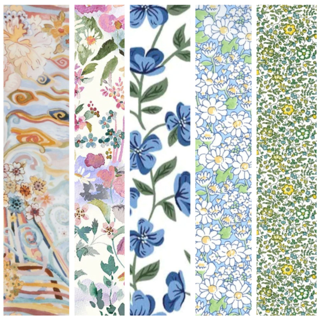 Liberty Tana lawn 5 Fat 16's, 10" x 13" - 25cm x 33cm cotton fabric Pack F4