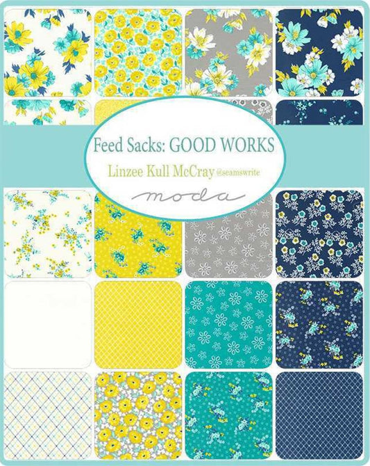 Moda Feedsacks: Good Works Linzee Kull McCray 42, 5" Squares precut cotton quilt fabric