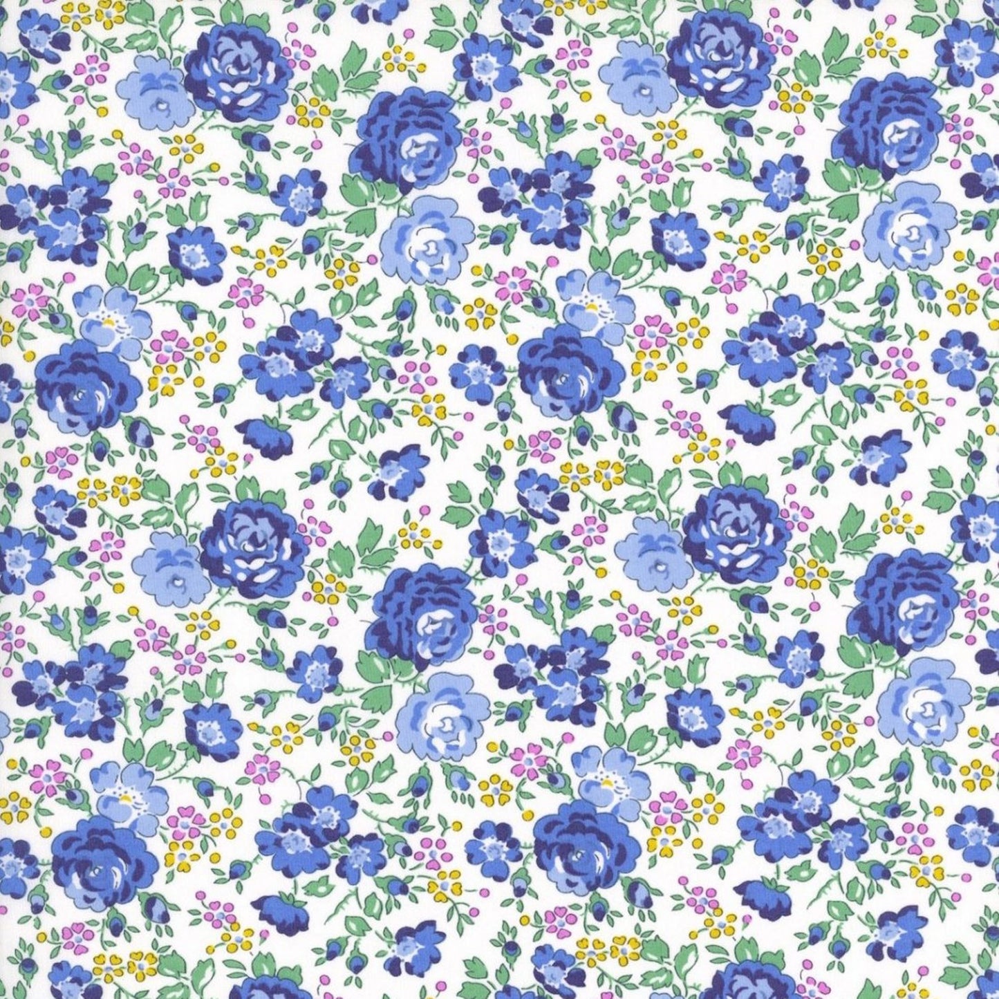 Liberty Tana Lawn - Felicite C blue floral cotton fabric