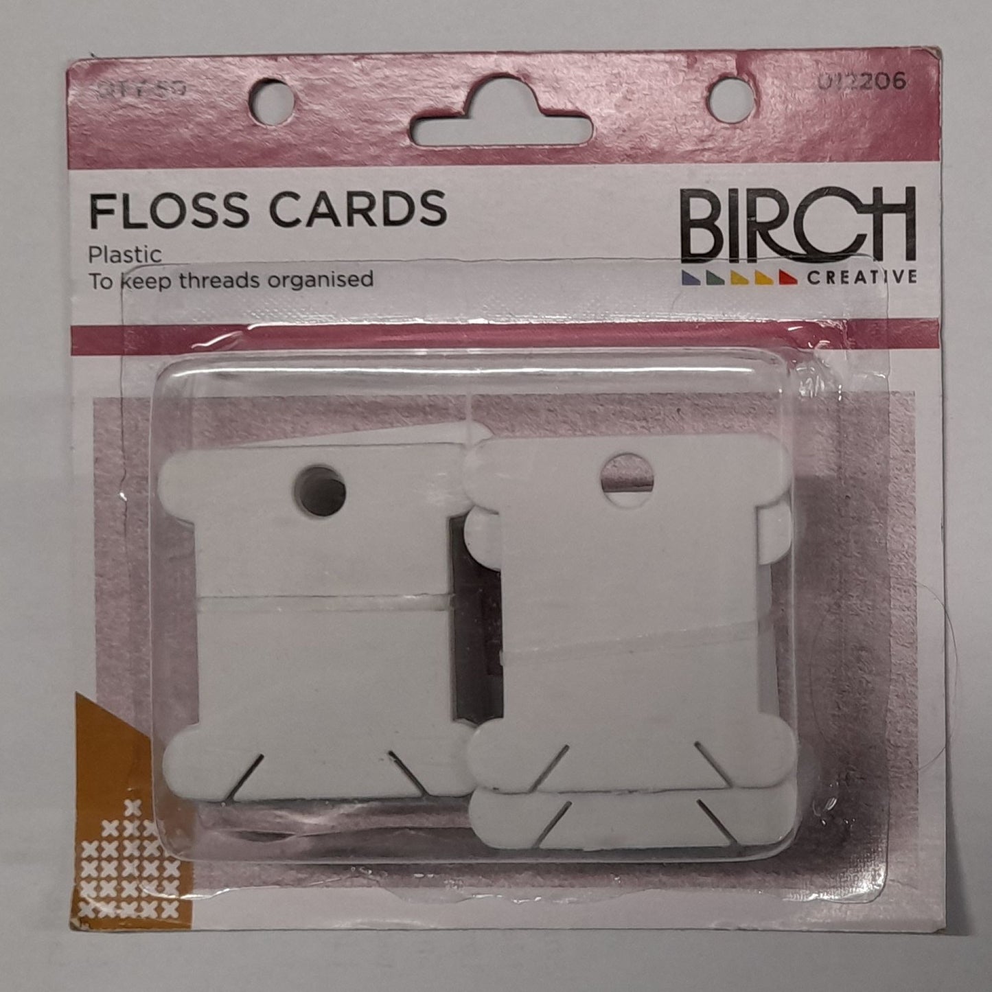 Floss Cards - 50 plastic floss bobbins for embroidery threads - Birch
