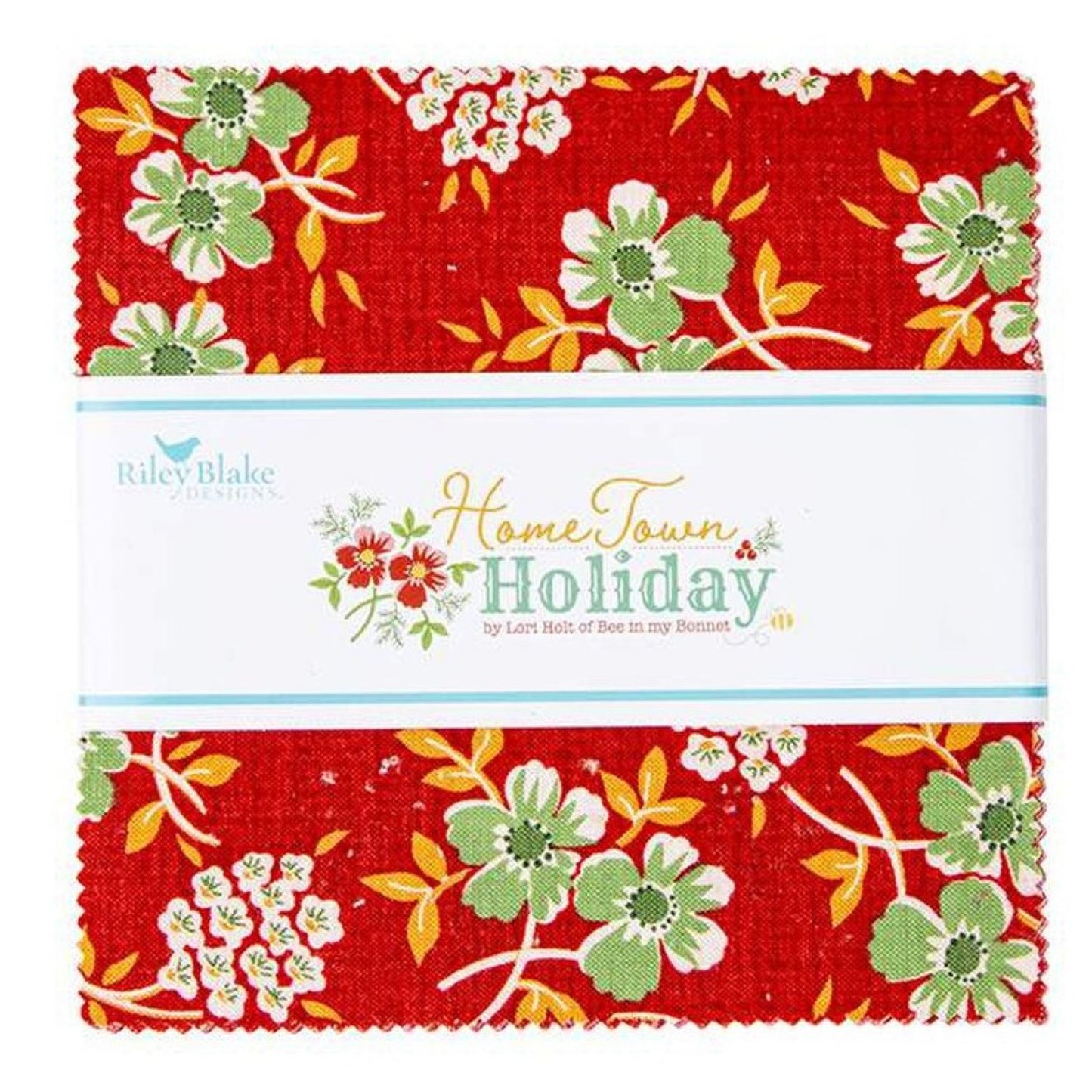 Home Town Holiday Christmas Lori Holt Riley Blake 42, 5" Squares precut cotton quilt fabric