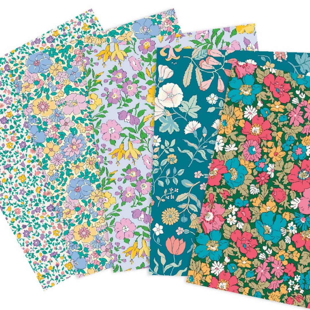 Everlasting Collection Liberty Lasenby 5 Fat Quarters 50cm x 55cm (20 x 22") cotton quilt fabric Pack B