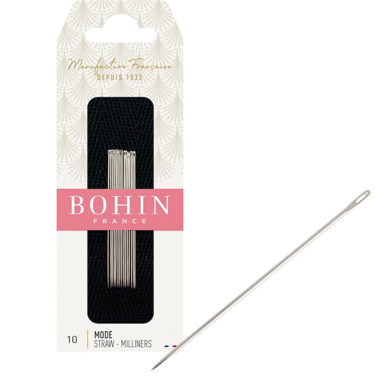Bohin Milliner's Needles size 10 for applique, EPP English Paper Piecing