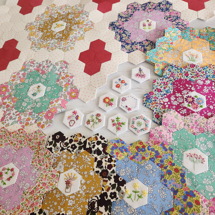 My Garden Quilt English Paper Piecing, Embroidery Lillabelle Lane Creative Card pattern