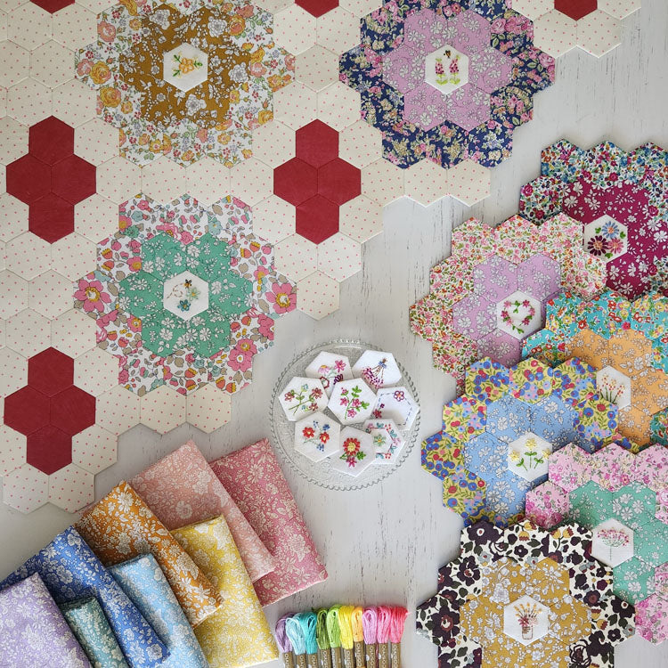 My Garden Quilt English Paper Piecing, Embroidery Lillabelle Lane Creative Card pattern