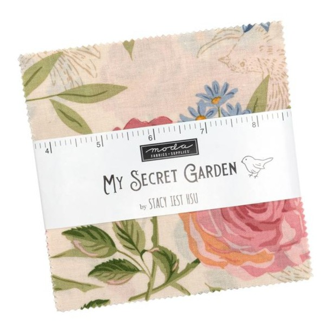 Moda My Secret Garden - Stacey Iest Hsu 42, 5" Squares precut cotton quilt fabric