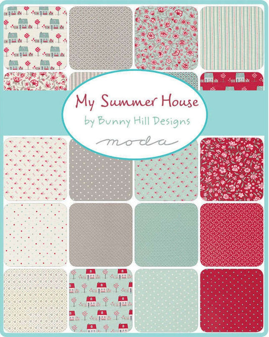 Moda My Summer House Mini Charms 42, 2.5" Squares precut cotton quilt fabric Bunny Hill Designs