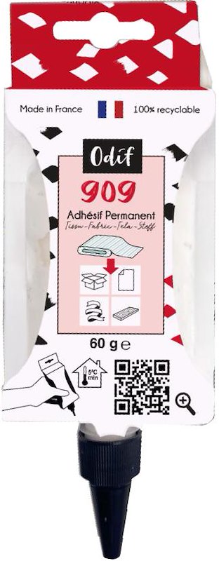Odif 909 permanent fabric adhesive acid free glue
