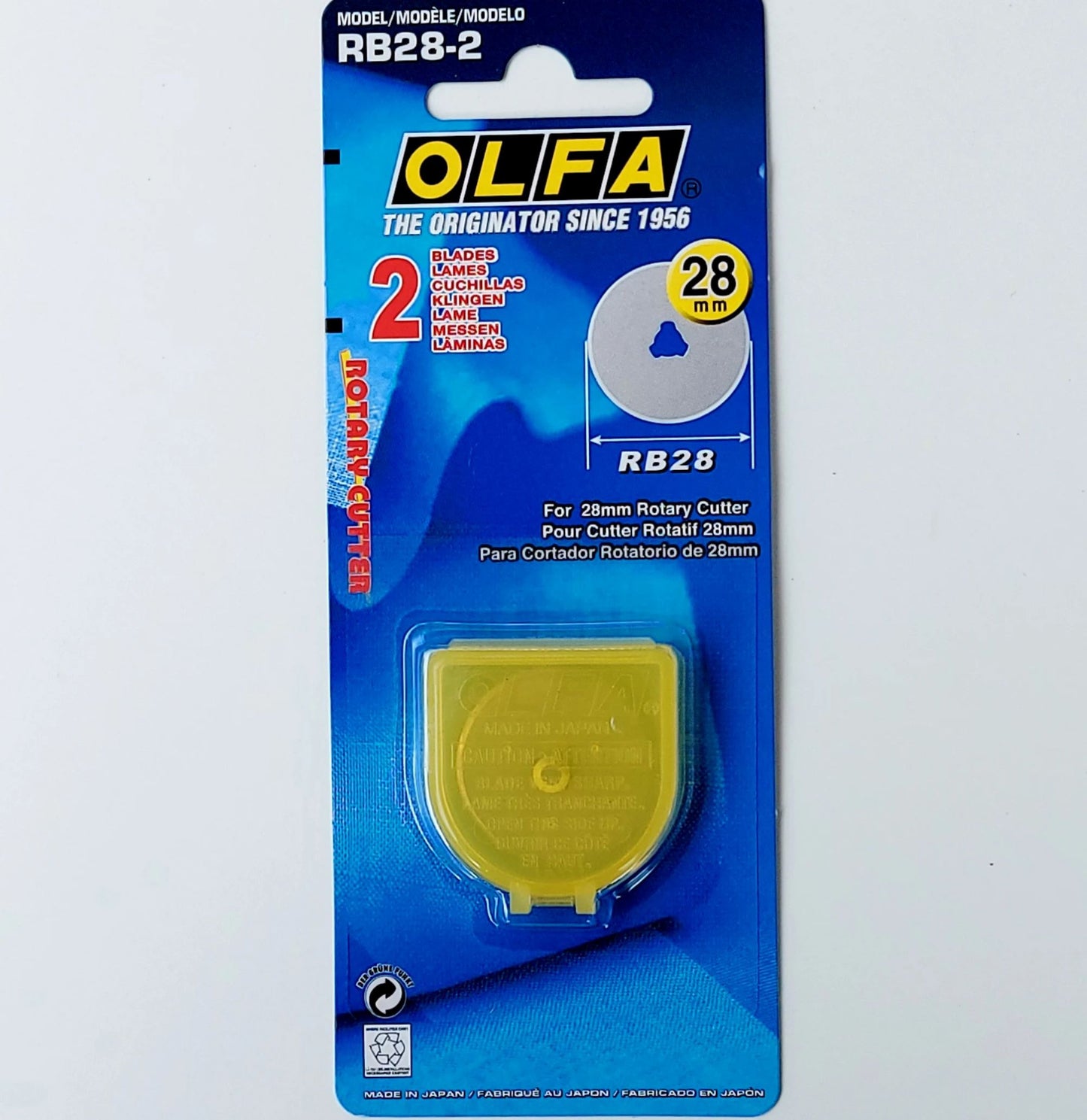Olfa 28mm rotary cutter replacement blades for patchwork, paper piecing, craft