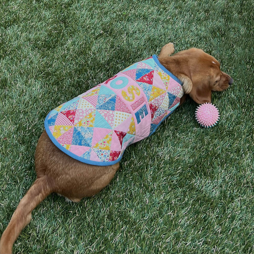 Patchwork Pooch personalised patchwork dog jacket Melly & Me paper pattern