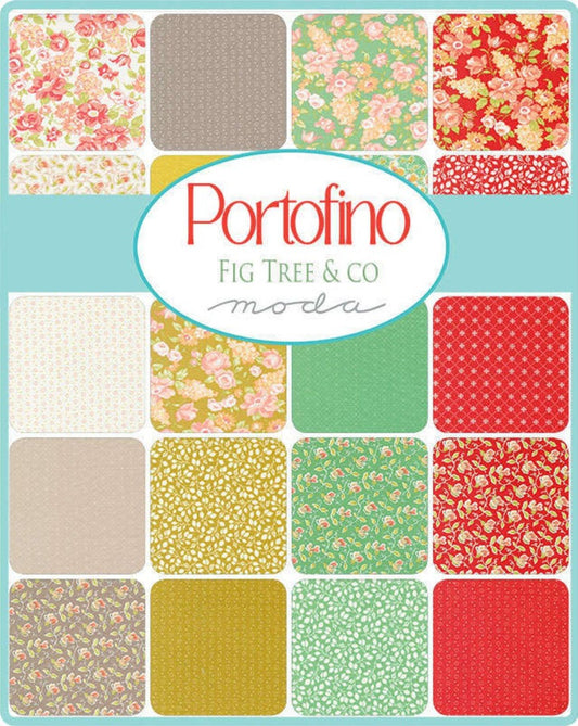 Moda Portofino - Fig Tree & Co 42, 5" Squares precut cotton quilt fabric
