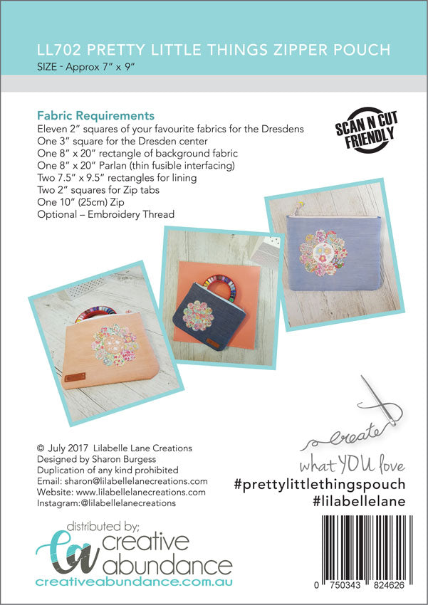 Pretty Little Things Zipper Pouch English Paper Piecing Creative Card pattern
