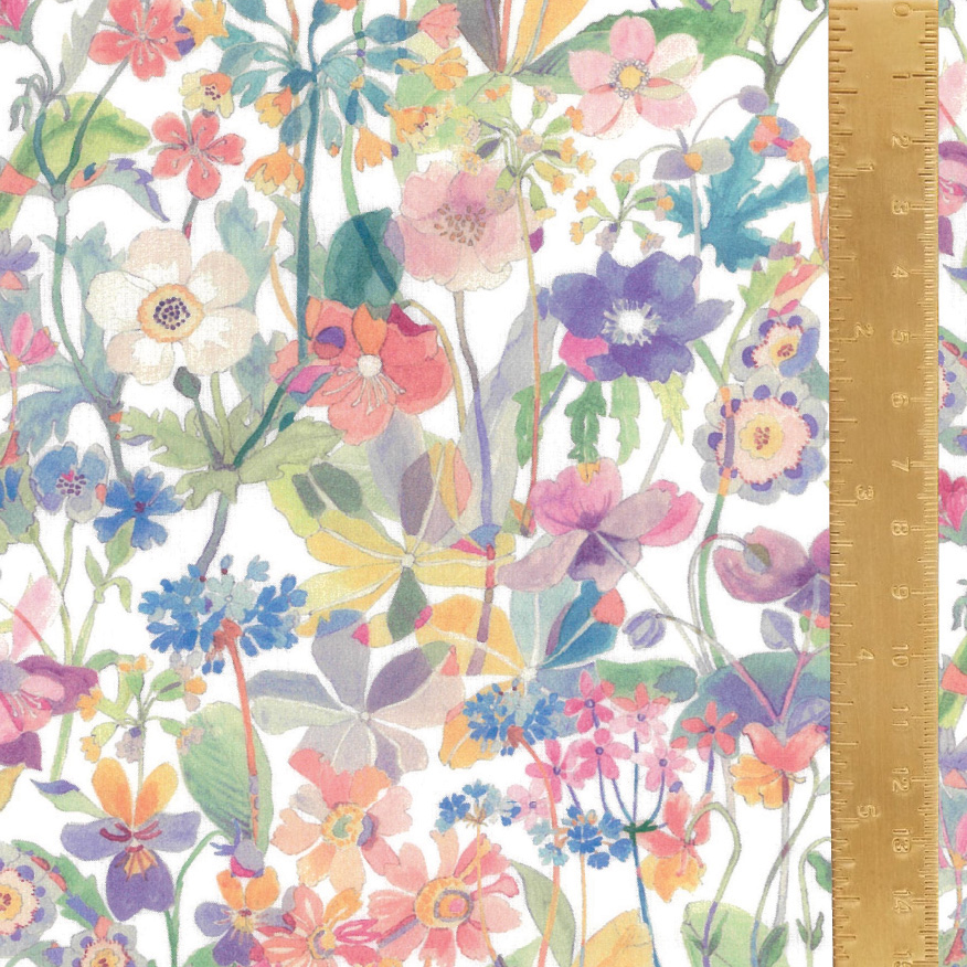 Liberty Tana Lawn Fat Eighth Proposal Meadow A cotton fabric