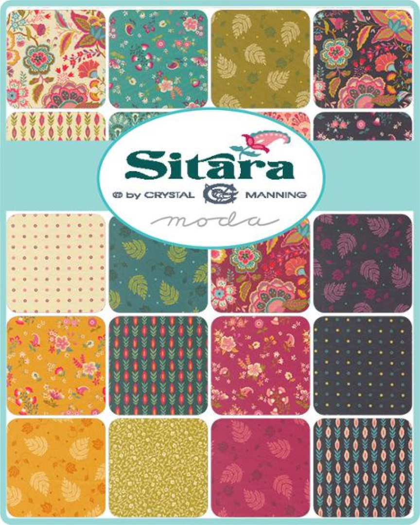 Moda Sitara 42, 5" Charm Squares precut cotton quilt fabric Crystal Manning