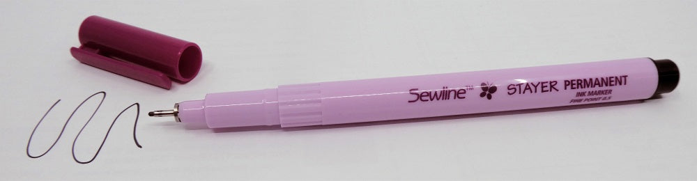Sewline Stayer fine point 0.5 black permanent marker - fabric or plastic marking pen