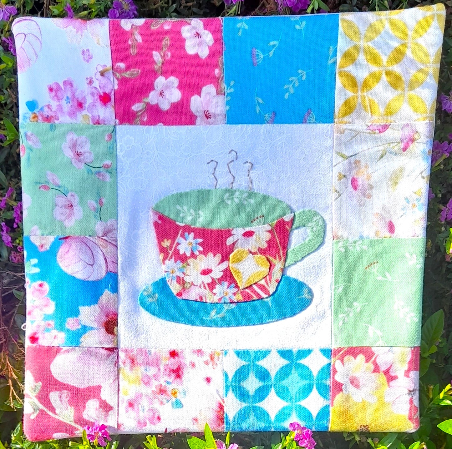 Applique Tea Cup mug rug - Class Kits