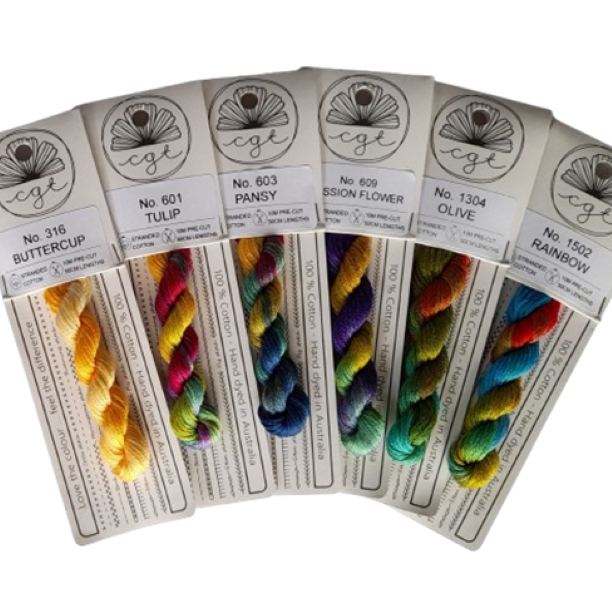 Embroidery Threads - Yellow shades Stranded Cottage Garden Thread