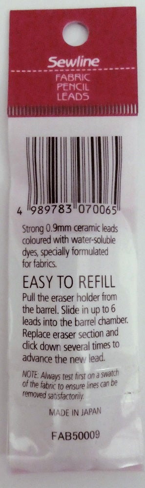 Sewline ceramic leads 0.9mm refills for fabric pencil - White