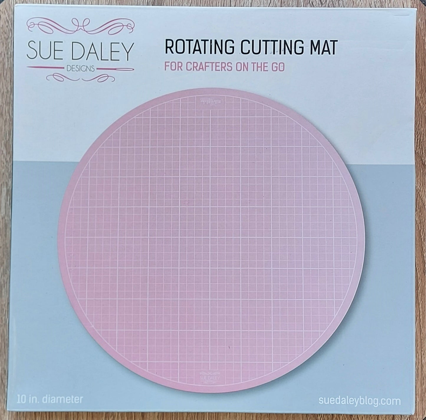Rotating cutting mat 25cm 10" for patchwork, applique, English Paper Piecing Sue Daley