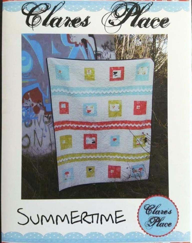 Summertime lap quilt 133cm x 167cm pattern by Clare's Place