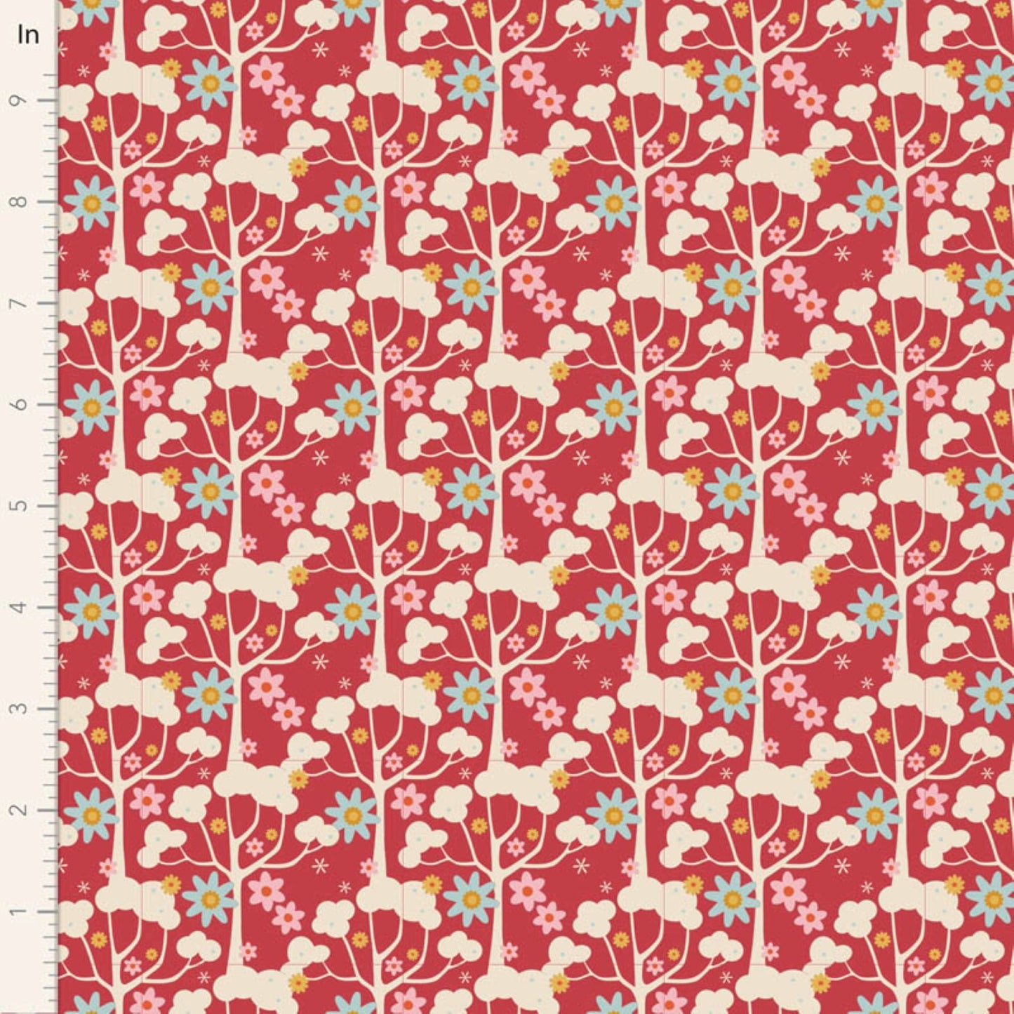 Tilda Jubilee and Farm Flowers floral red bundle 7 Fat 16's cotton quilt fabric