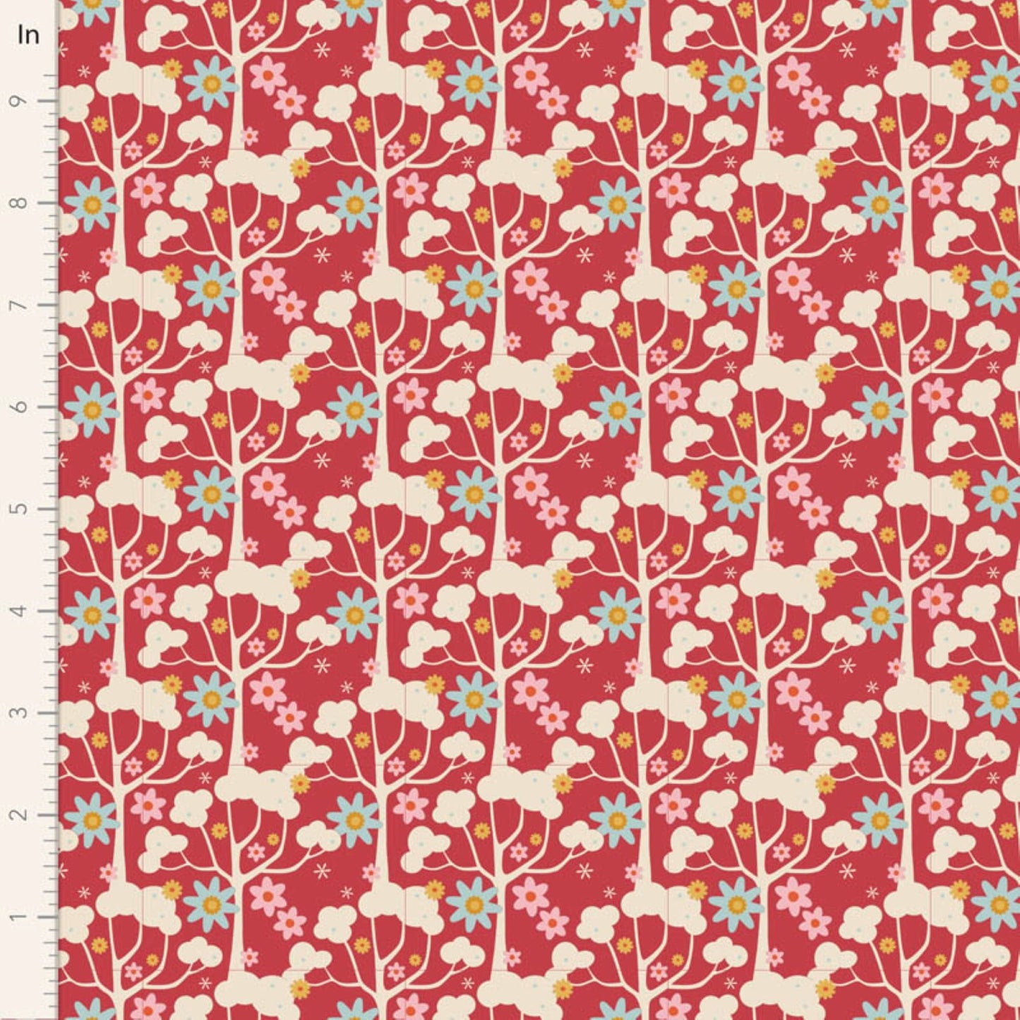 Tilda Jubilee and Farm Flowers floral red bundle 7 Fat Eighths cotton quilt fabric