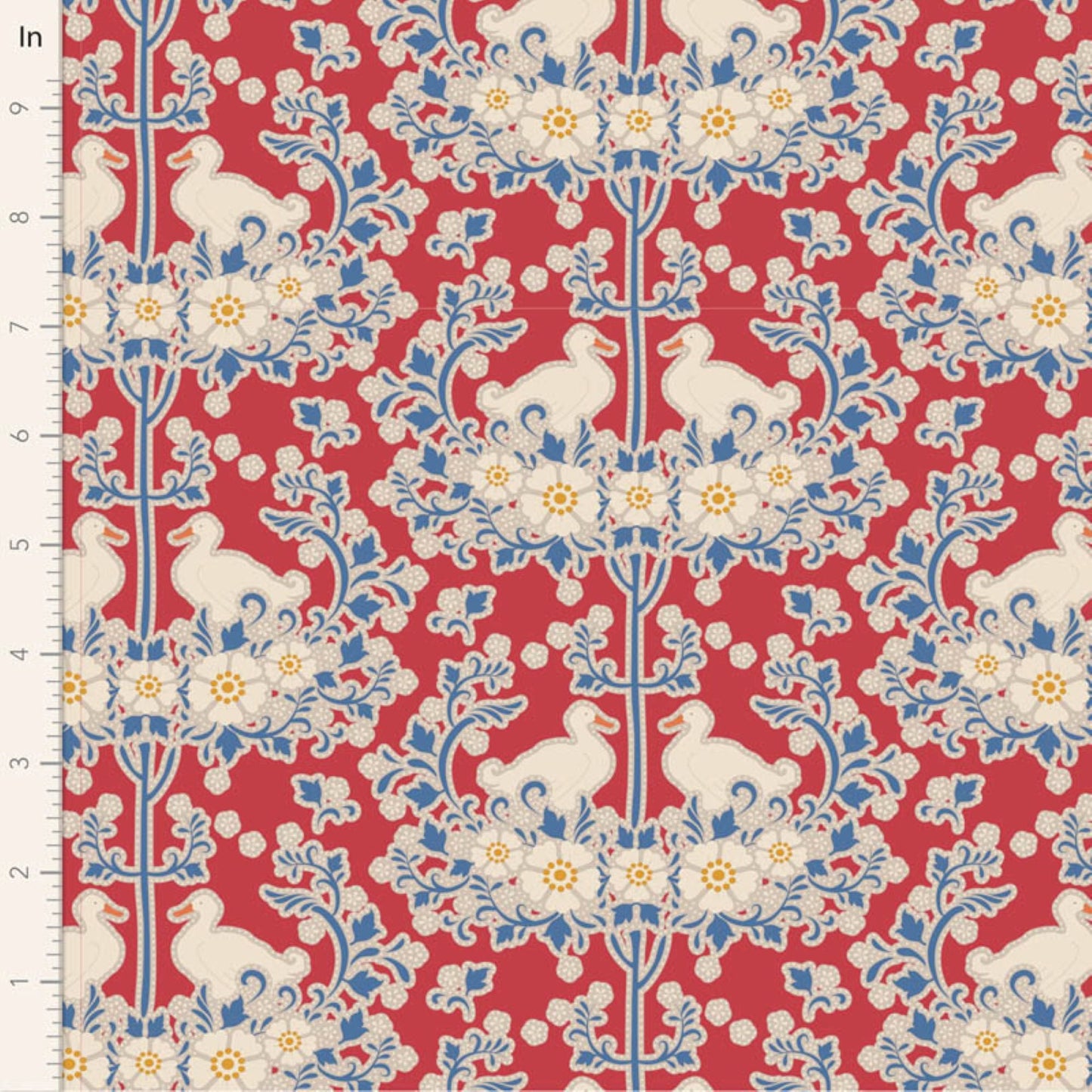 Tilda Jubilee and Farm Flowers floral red bundle 7 Fat Eighths cotton quilt fabric