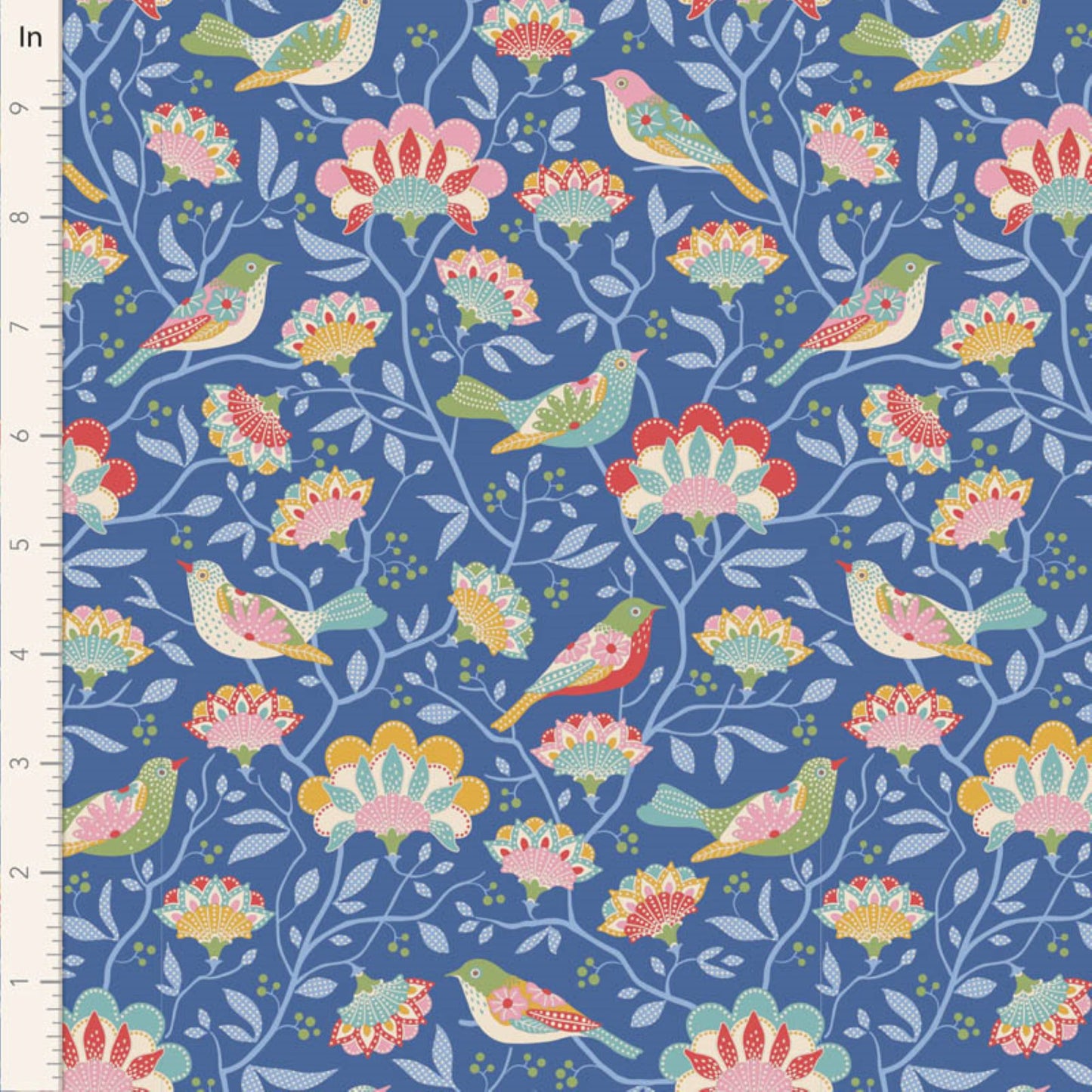 Tilda Jubilee and Flower Farm floral blue bundle 7 Fat Quarters cotton quilt fabric