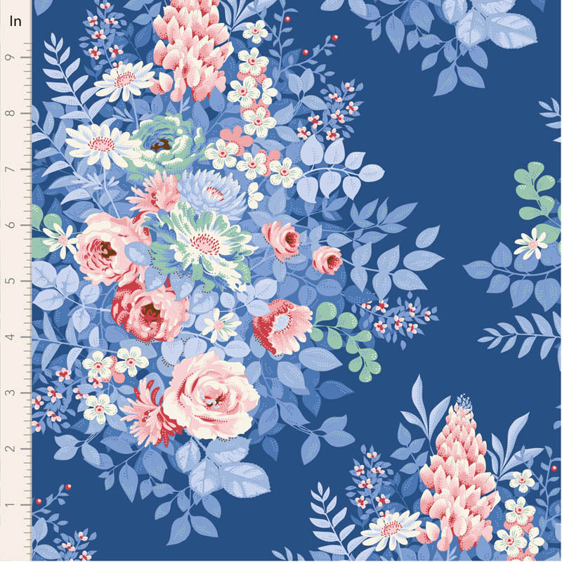 Tilda Something Blue Darks bundle 10 Fat Quarters 50cm x 55cm (20 x 22") cotton quilt fabric