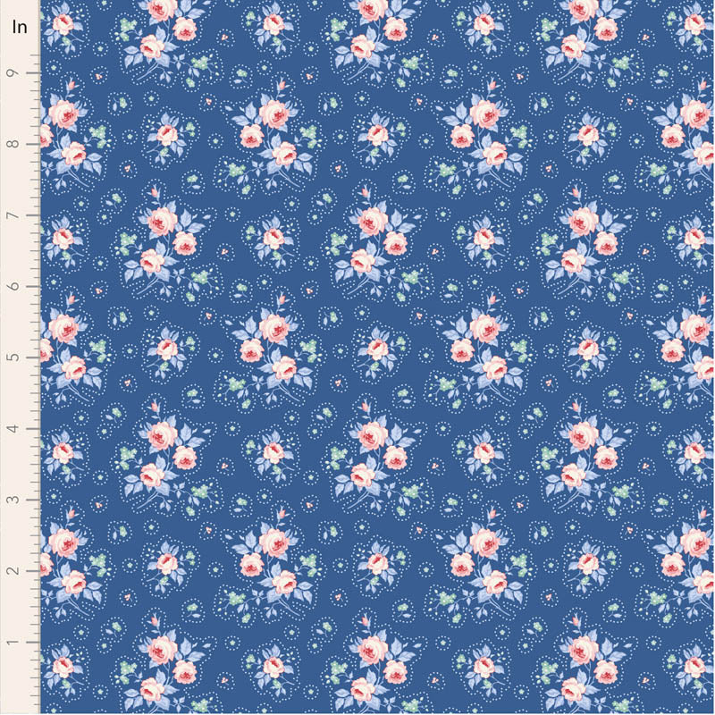 Tilda Something Blue Darks bundle 10 Fat Quarters 50cm x 55cm (20 x 22") cotton quilt fabric