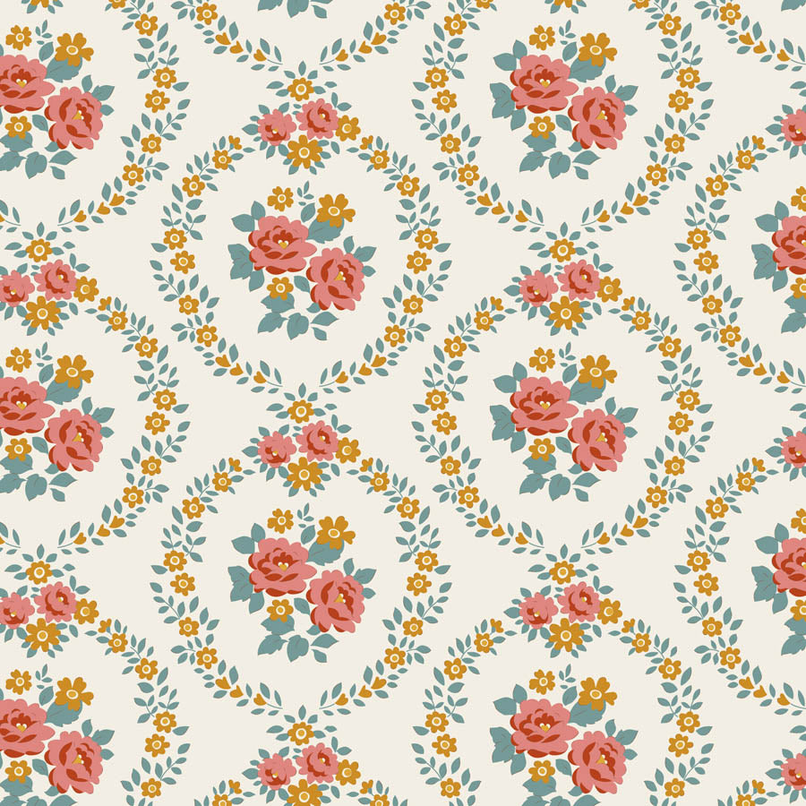 Tilda Village Life Green bundle 8 Fat 16ths - 25cm x 26cm (10" x 10.5") cotton quilt fabric