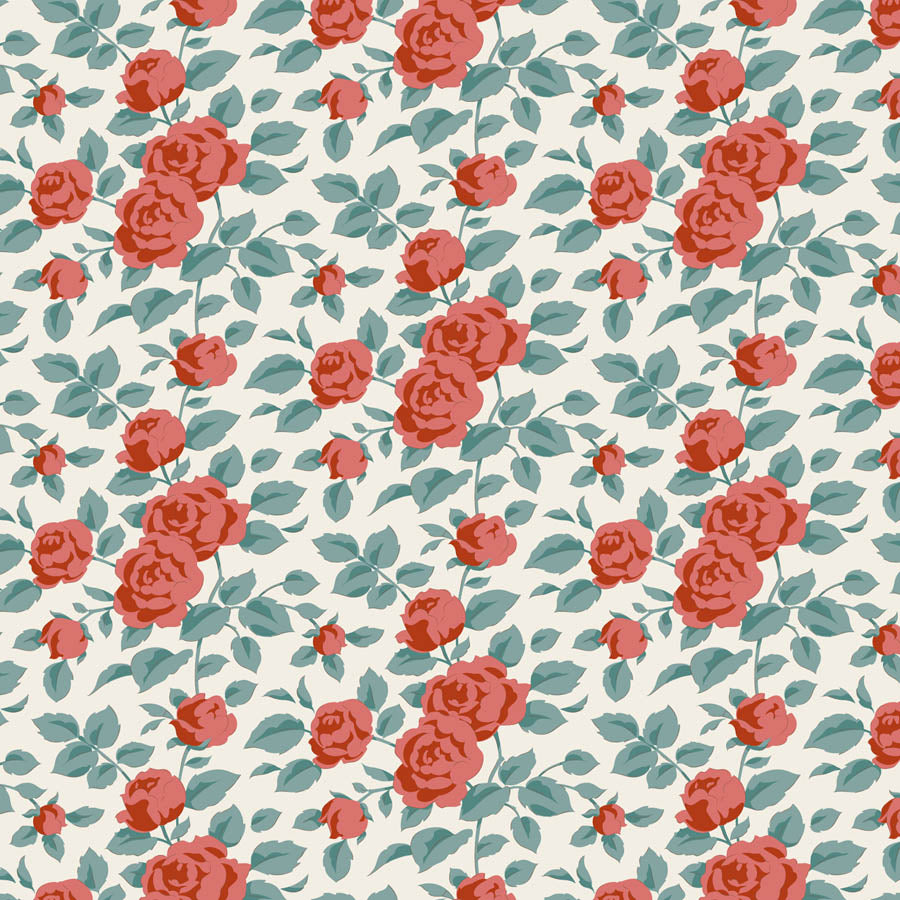 Tilda Village Life Rust bundle 9 Fat 16ths - 25cm x 26cm (10 x 10.5") cotton quilt fabric