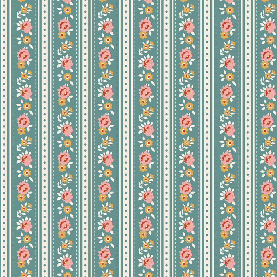Tilda Village Life Green bundle 8 Fat 16ths - 25cm x 26cm (10" x 10.5") cotton quilt fabric