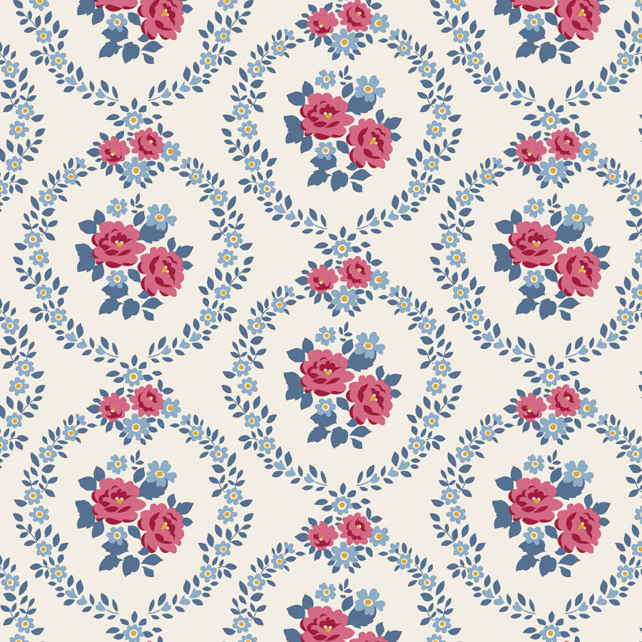Tilda Village Life Red bundle 9 Fat 16ths - 25cm x 26cm (10" x 10.5") cotton quilt fabric