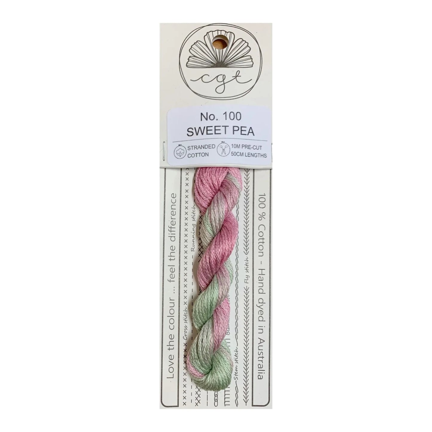 Cottage Garden Thread 100 - Sweet Pea - stranded embroidery thread
