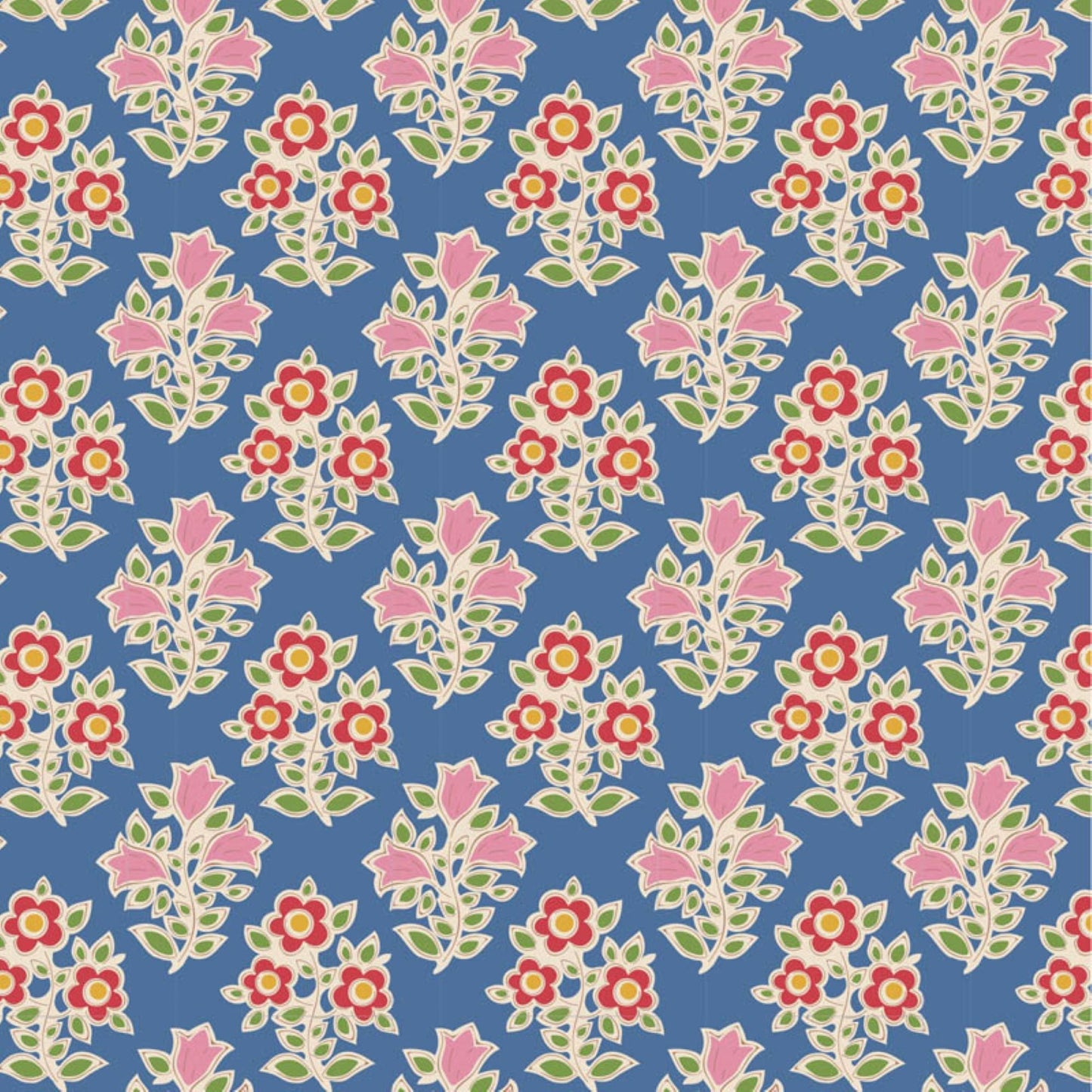 Tilda Farm Flowers floral bundle 8 Fat 16's cotton quilt fabric