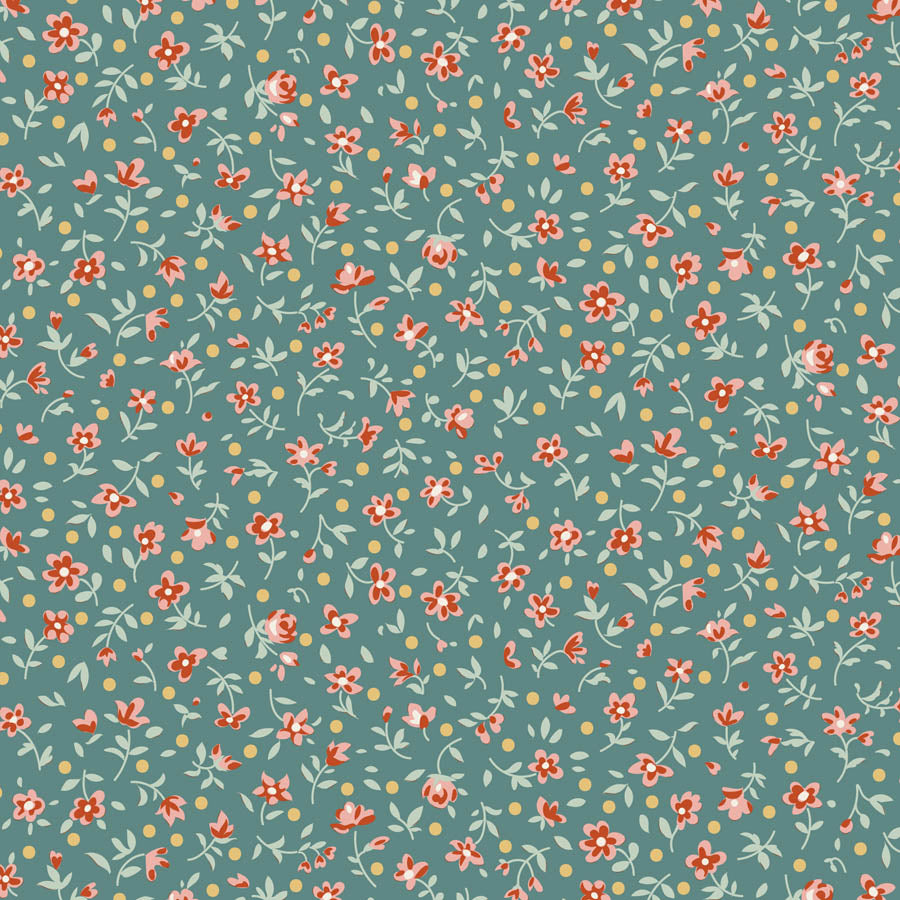 Tilda Village Life Green bundle 8 Fat 16ths - 25cm x 26cm (10" x 10.5") cotton quilt fabric