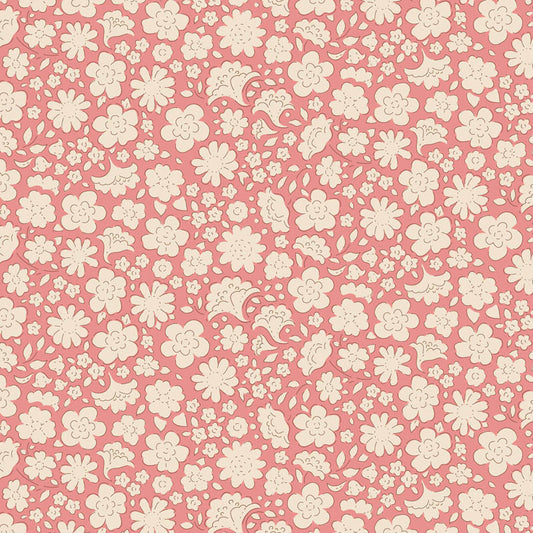 Tilda Creating Memories Carla pink floral cotton quilt fabric by the fat quarter